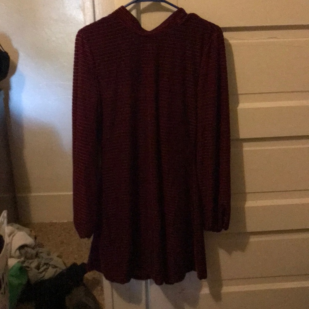 Red striped dress